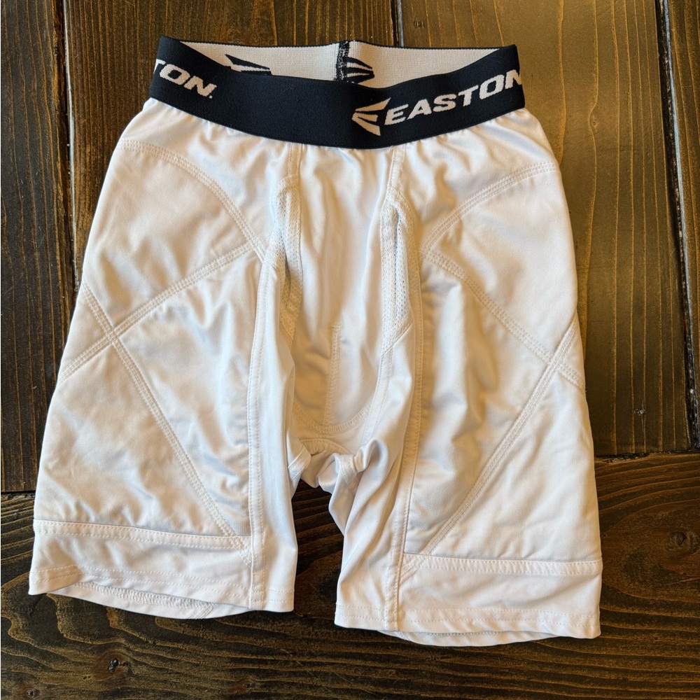 Easton Youth White Compression Shorts